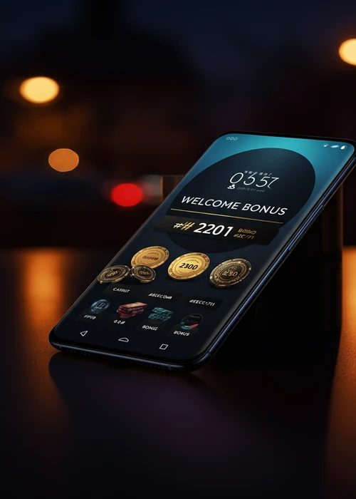 Bannière promotionnelle du bonus de bienvenue 200% du casino Samba Slots, incluant 50 tours gratuits, avec un design festif.