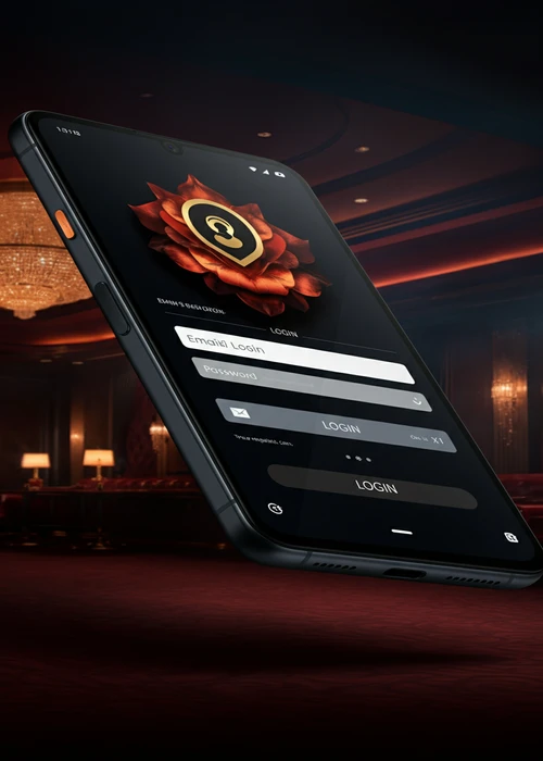 Écran de connexion sécurisé de Samba Slots, affichant clairement les champs pour l'email et le mot de passe du joueur.